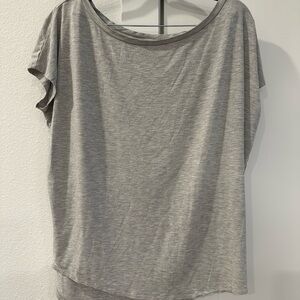 Express Light Gray Short Sleeve Top